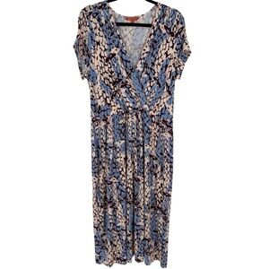 ModCloth Novelty Giraffe Print Fit & Flare Surplice Neck Midi‎ Dress Size XL